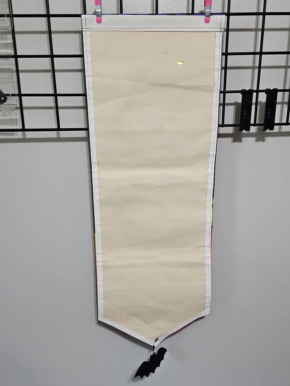 Halloween Canvas Wall Banner Trick Or Treat with Bat Charm 35